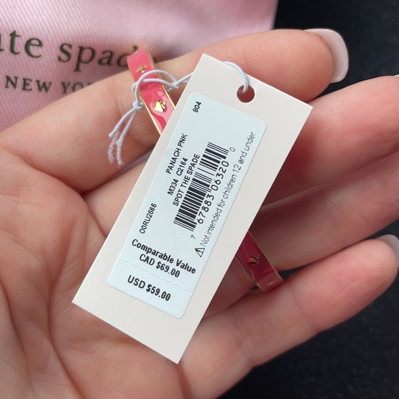 NWT kate spade spot the spade enamel hinged bangle - Picture 6 of 7